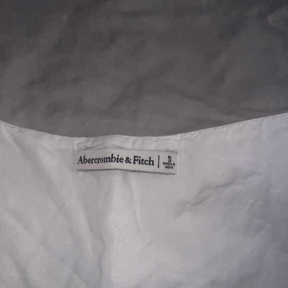 Abercrombie & fitch linen square neck top in white size small - Picture 2 of 5